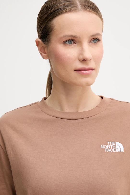 Bavlnené tričko The North Face Essential hnedá NF0A87NQ6IH1