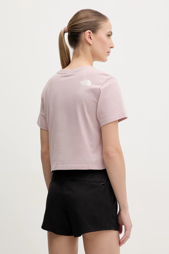 Abbigliamento The North Face t-shirt Simple Dome Cropped Slim NF0A87U40SO1 rosa