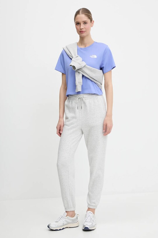 Tričko The North Face Simple Dome Cropped Slim NF0A87U40YI1 fialová SS25