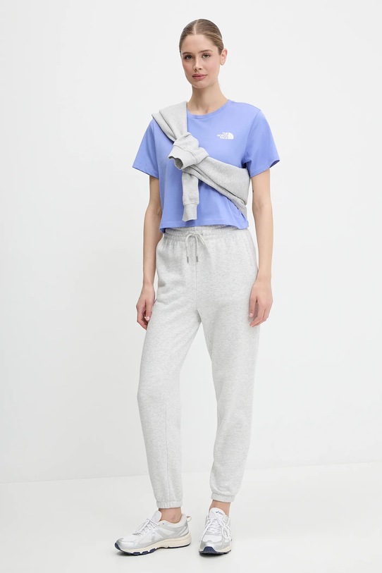 The North Face tricou Simple Dome Cropped Slim NF0A87U40YI1 violet SS25