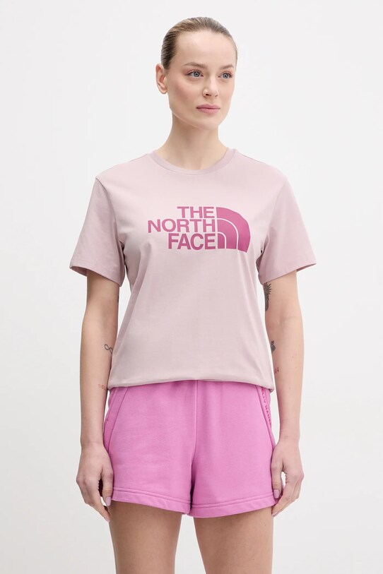 The North Face tricou Relaxed Easy print roz NF0A8A6GA1O1