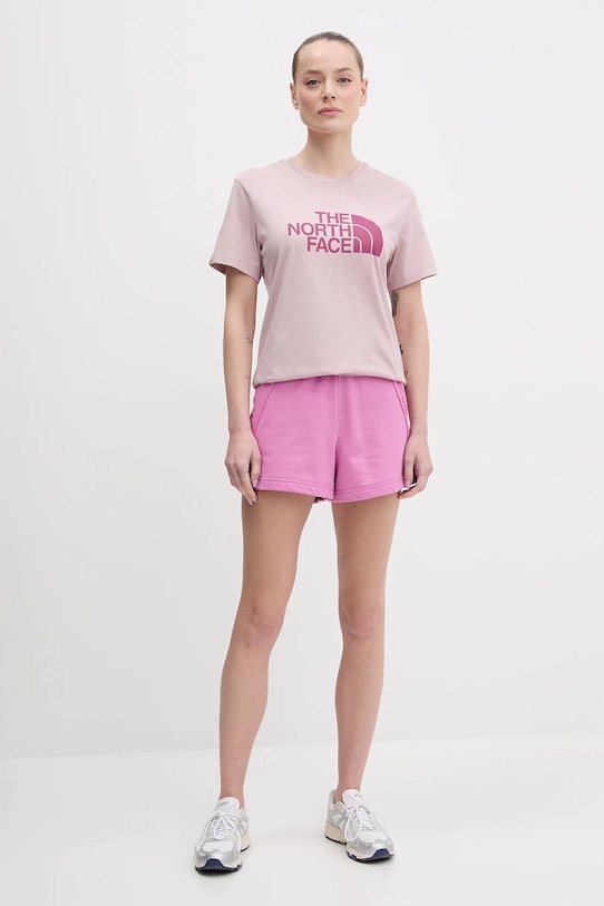 The North Face t-shirt Relaxed Easy NF0A8A6GA1O1 różowy SS25