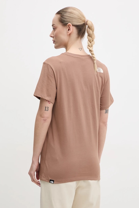 Odzież The North Face t-shirt Relaxed Easy NF0A8A6GAIA1 brązowy