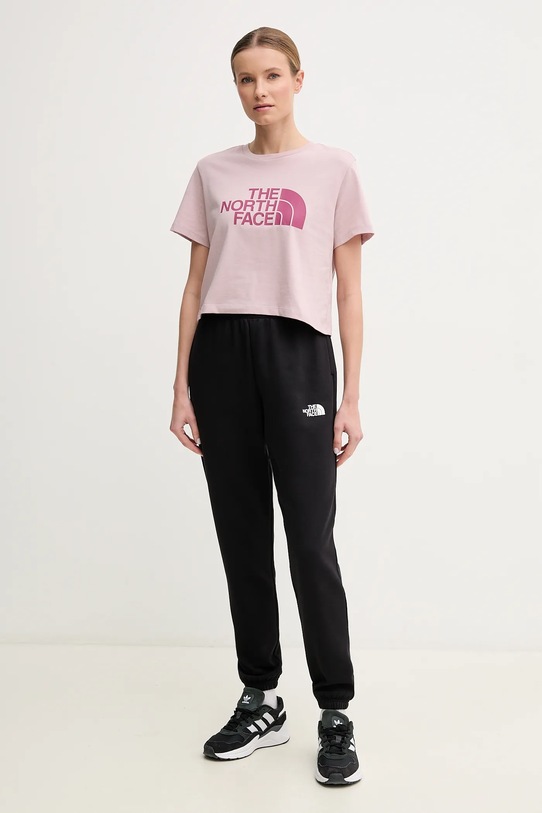 Тениска The North Face Easy Relaxed NF0A8A6HA1O1 розов SS25