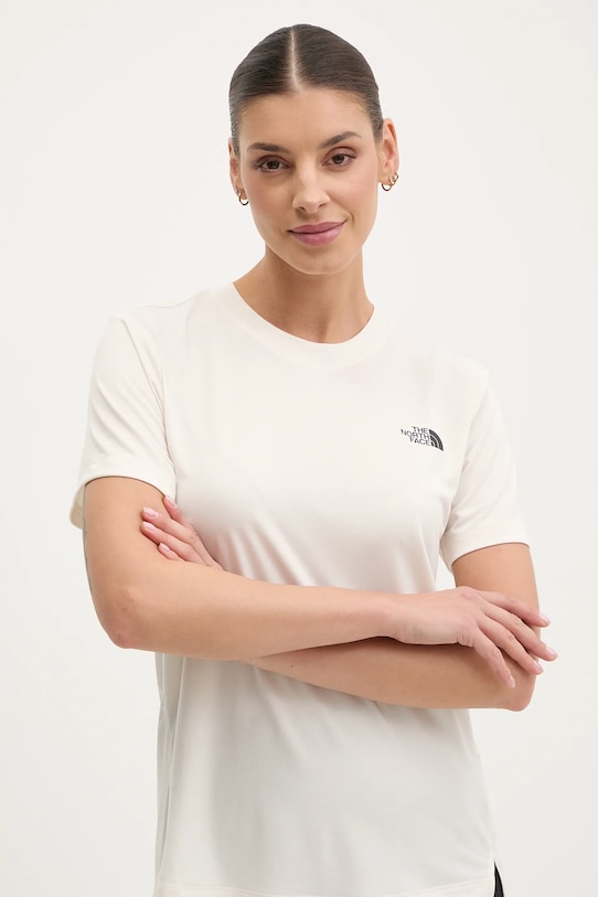 The North Face t-shirt sportowy Flex beżowy NF0A8BRRQLI1