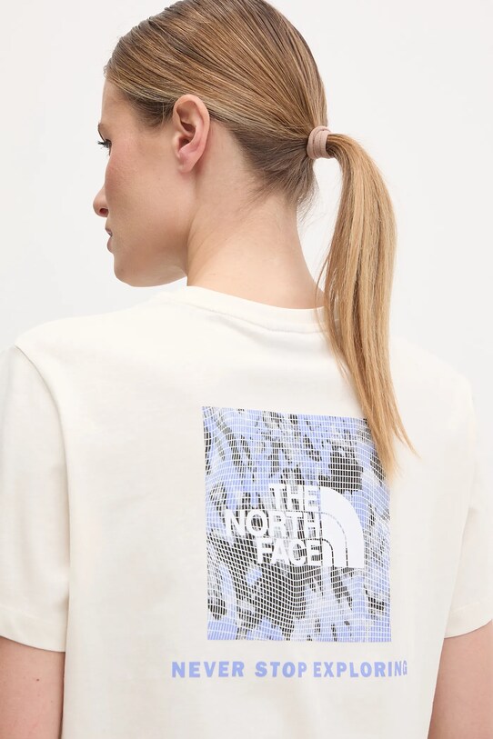 The North Face t-shirt in cotone Tailgrid Infill beige NF0A8C4W9731