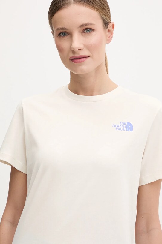The North Face t-shirt in cotone Tailgrid Infill NF0A8C4W9731 beige