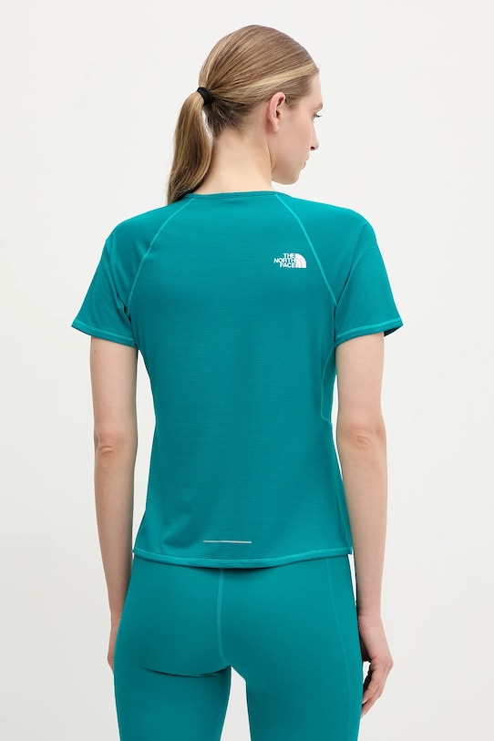 Odzież The North Face t-shirt sportowy Sunriser NF0A8BBX6GO1 turkusowy