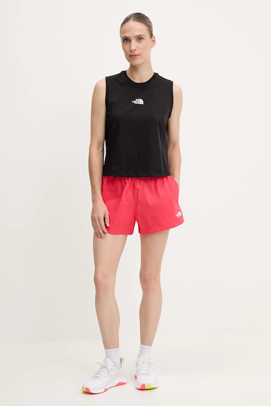 The North Face top din bumbac Never Stop Relaxed NF0A8C3EJK31 negru SS25