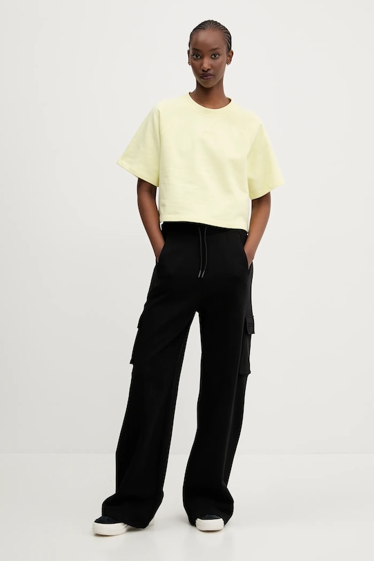 Hugo Blue tricou din bumbac 50537091 galben SS25