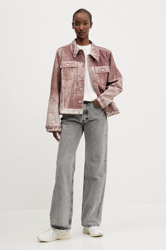 Памучна тениска Hugo Blue 50537239 бежов SS25