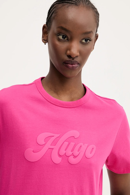 HUGO tricou din bumbac roz 50539101