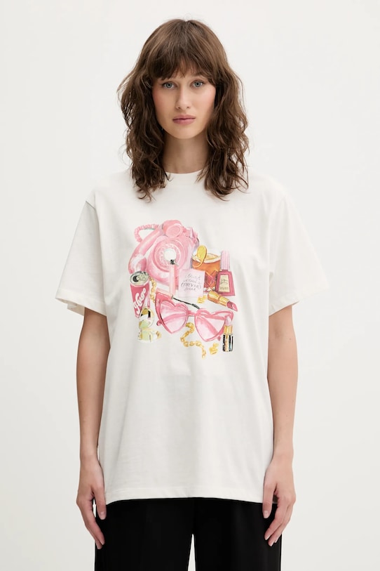 Bavlnené tričko HUGO relaxed biela 50539107