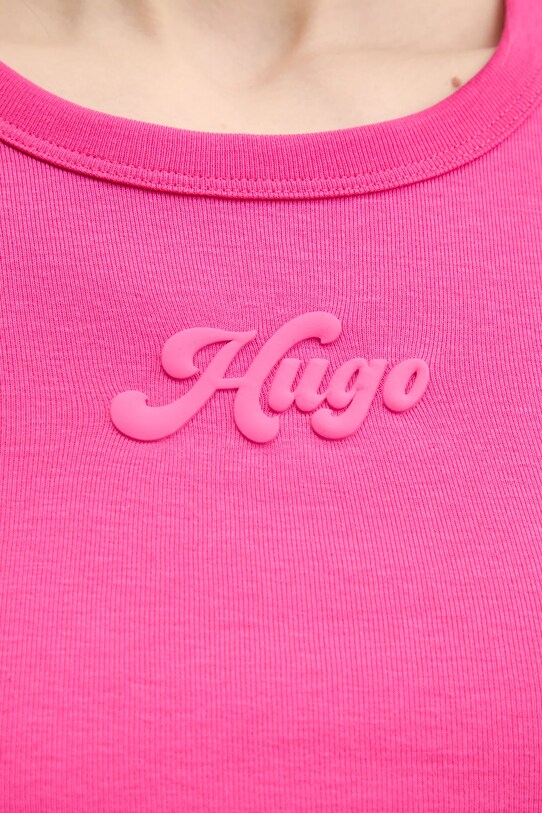 Oblečení Bavlněné tričko HUGO 50539132 růžová