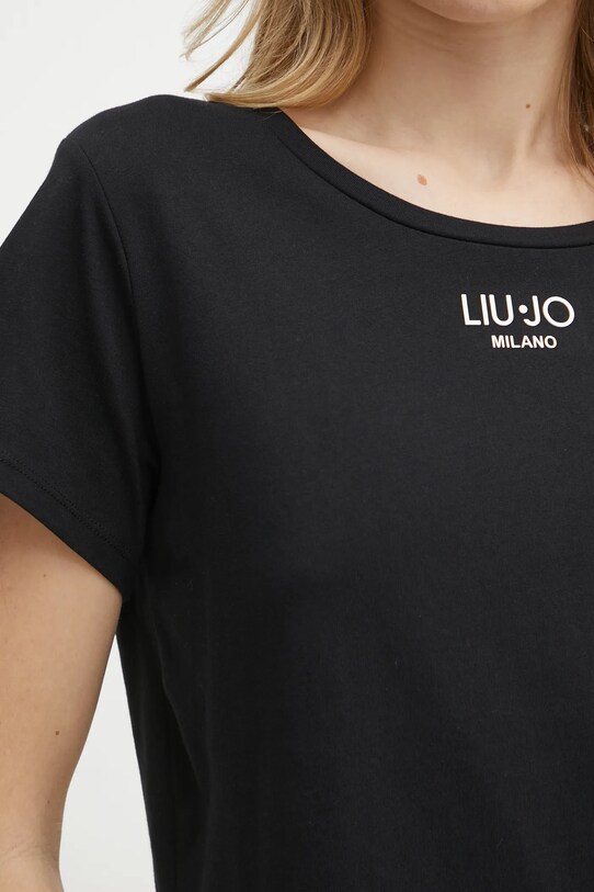Liu Jo t-shirt bawełniany czarny TA5170.JS923