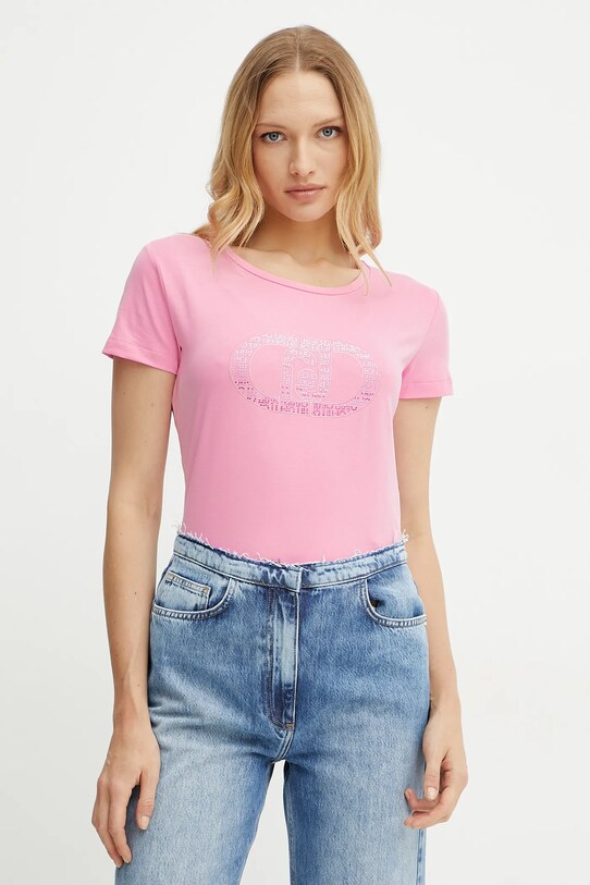 Liu Jo tricou imprimeu roz TA5173.JS003