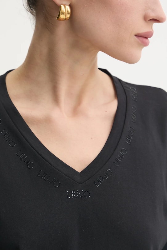 Хлопковая футболка Liu Jo TA5175.JS923 чёрный