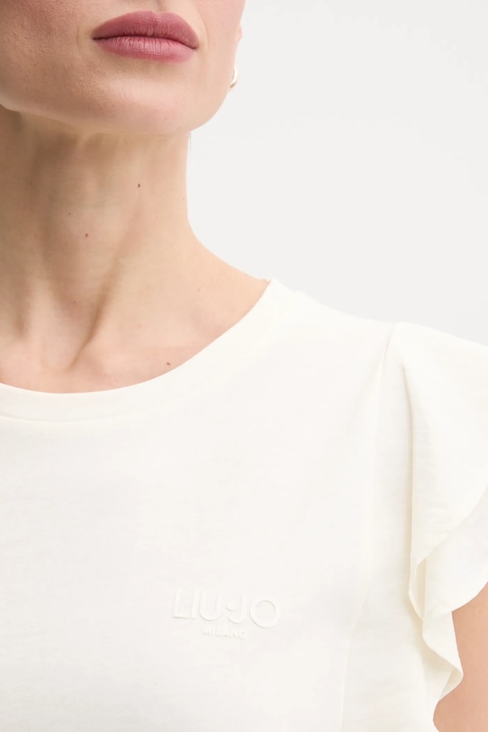 Бавовняна футболка Liu Jo TA5178.J5904 бежевий