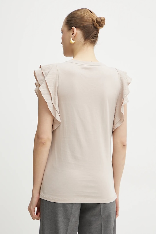 Odzież Liu Jo t-shirt bawełniany TA5178.J5904 beżowy
