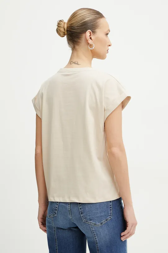 Odzież Liu Jo t-shirt TA5181.JS003 beżowy