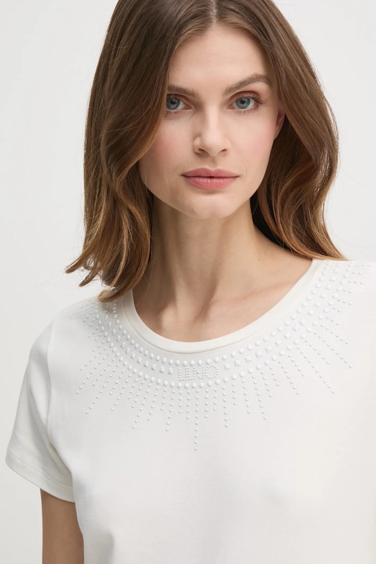 Odzież Liu Jo t-shirt TA5214.JS003 beżowy