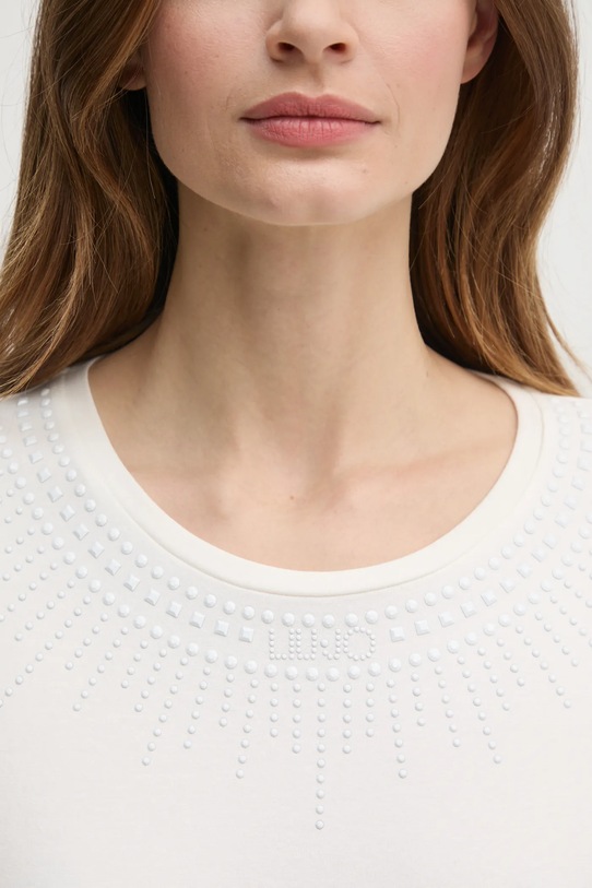 Liu Jo t-shirt beżowy TA5214.JS003