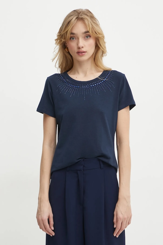 Liu Jo t-shirt regular granatowy TA5214.JS003