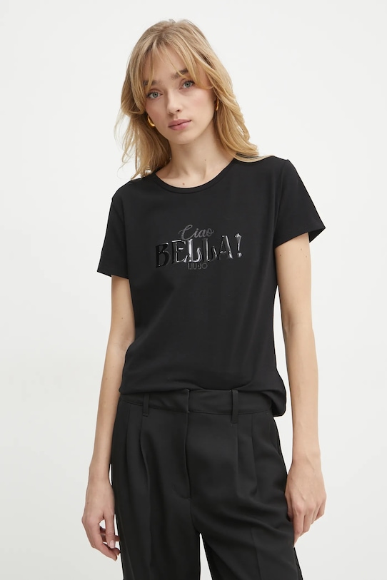 Liu Jo t-shirt regular czarny TA5214.JS003