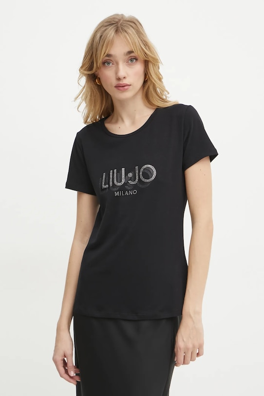 Liu Jo tricou imprimeu negru TA5214.JS003