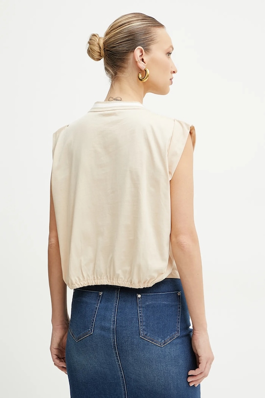 Odzież Liu Jo t-shirt bawełniany TA5273.J6308 beżowy