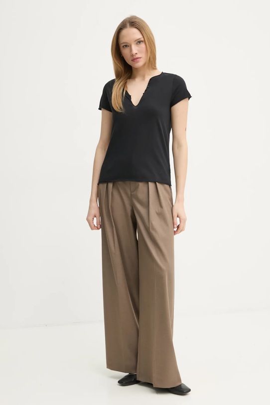 Bavlněné tričko ZADIG&VOLTAIRE JWTN00447.19W.001 černá SS25