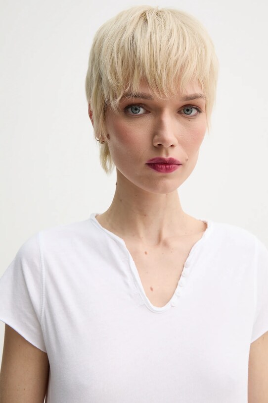 ZADIG&VOLTAIRE t-shirt bawełniany biały JWTN02612.107
