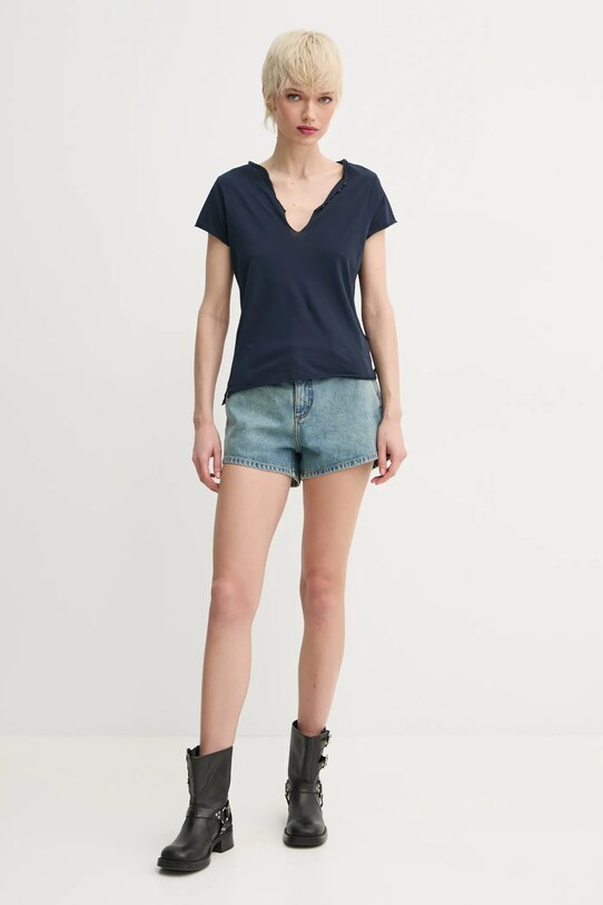 ZADIG&VOLTAIRE t-shirt bawełniany JWTN02632.404 granatowy SS25