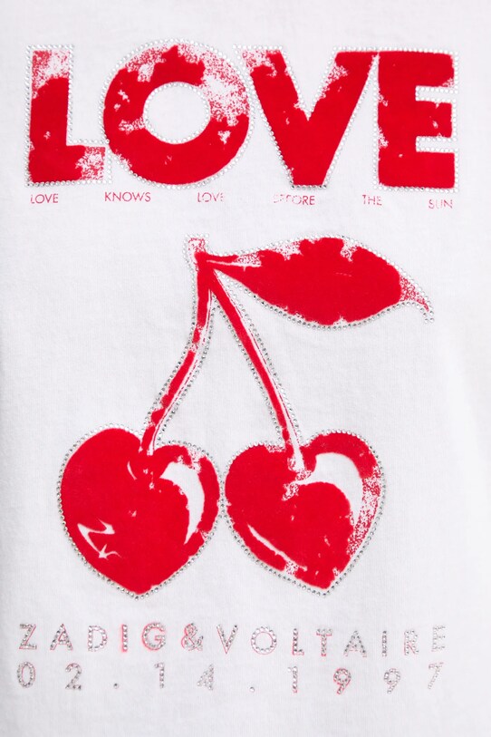 ZADIG&VOLTAIRE tricou din bumbac JWTS02684.107 alb