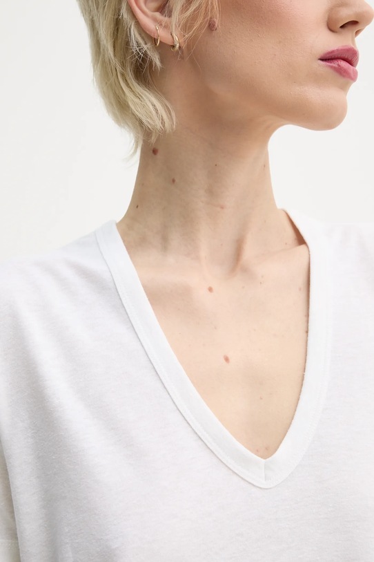 Тениска с лен ZADIG&VOLTAIRE JWTS02726.107 бял