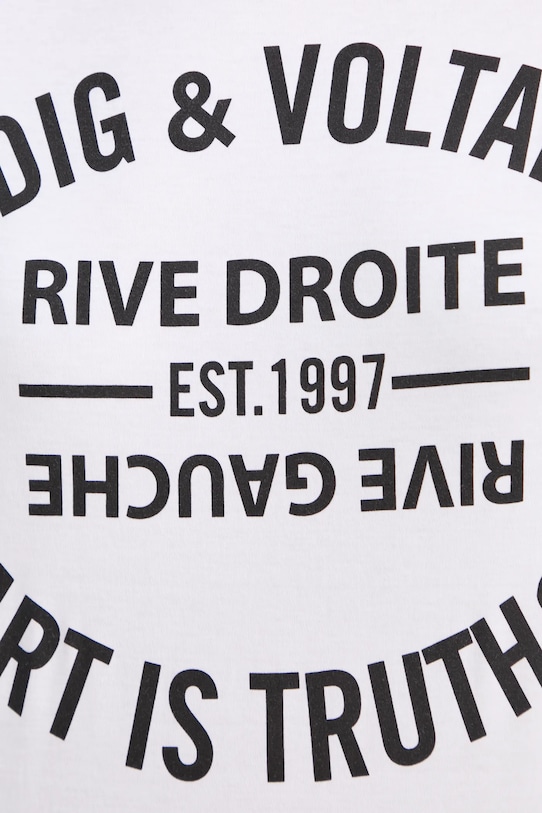 Bavlněné tričko ZADIG&VOLTAIRE JWTS02769.107 bílá