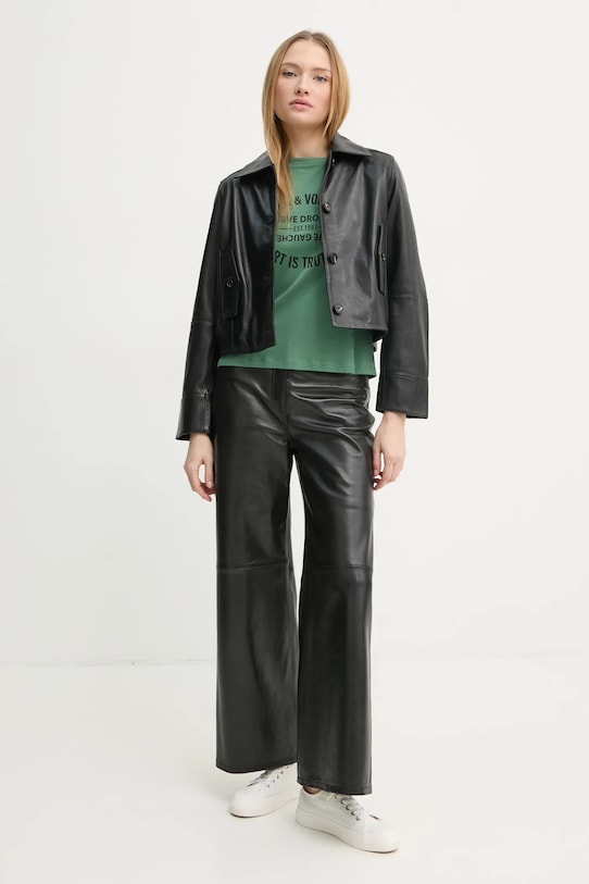 Bavlnené tričko ZADIG&VOLTAIRE JWTS02769.330 zelená SS25