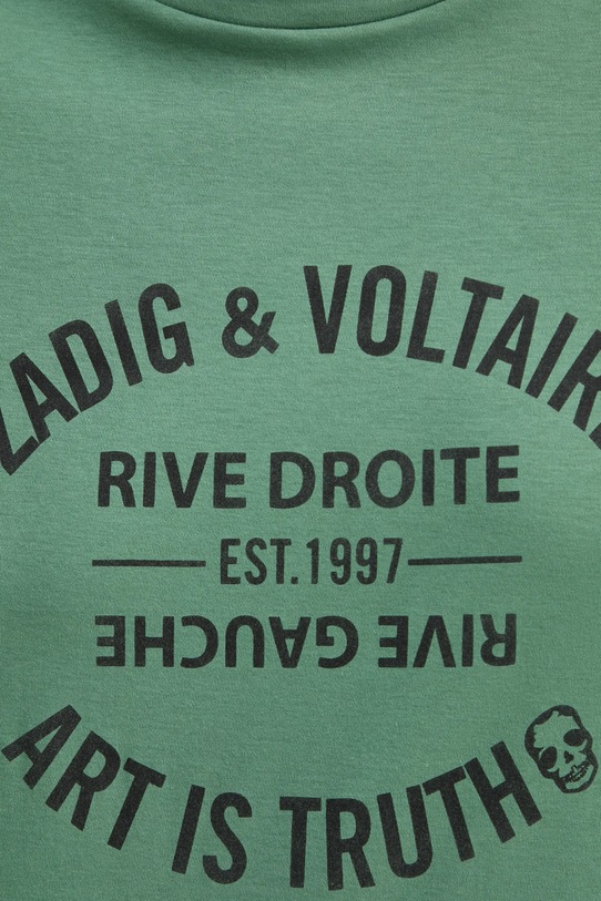 Bavlnené tričko ZADIG&VOLTAIRE JWTS02769.330 zelená