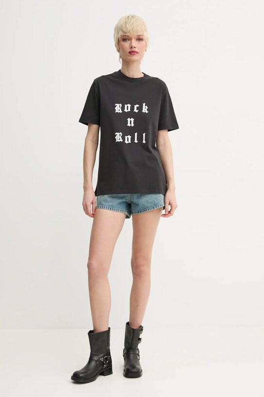 ZADIG&VOLTAIRE t-shirt bawełniany JWTS02770.9 czarny SS25