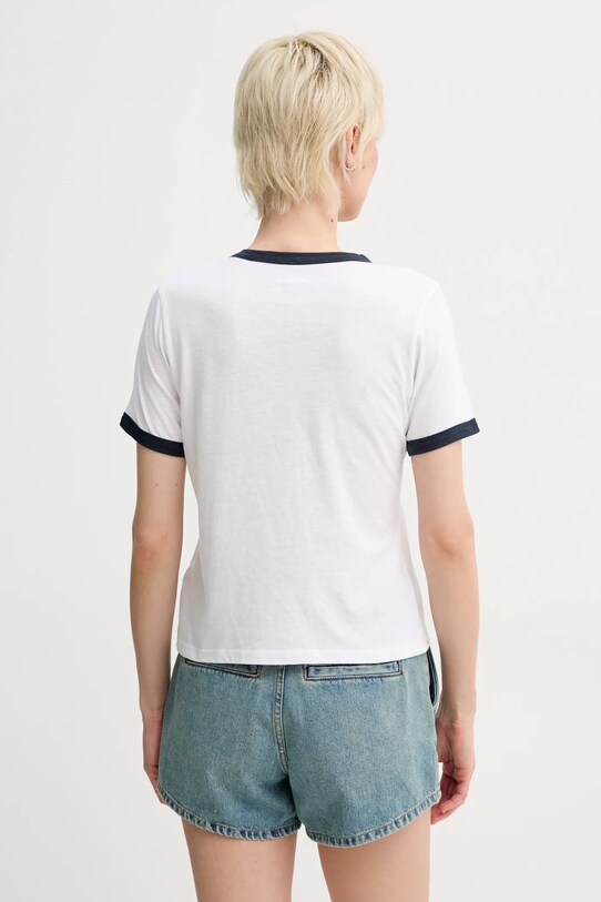 Odzież ZADIG&VOLTAIRE t-shirt z domieszką lnu JWTS02772.107 biały