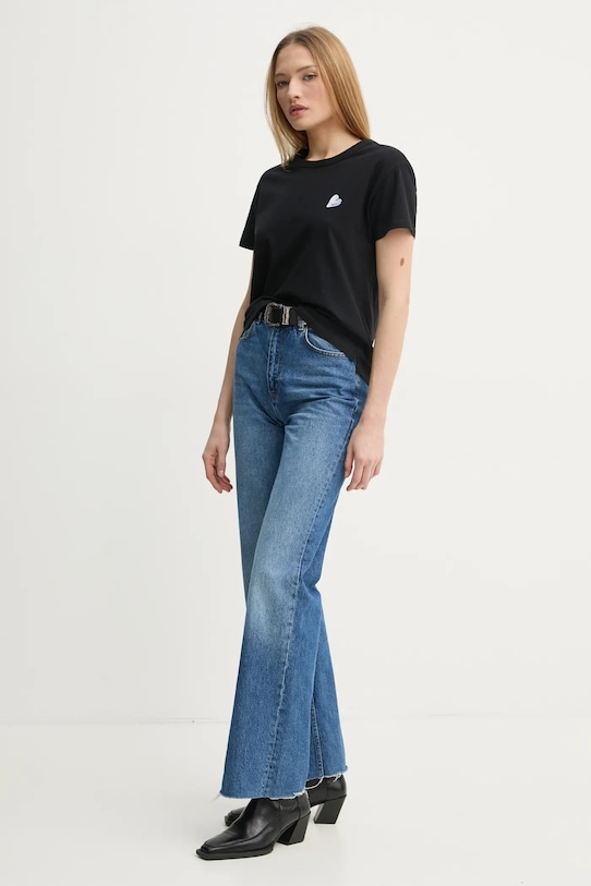 Bavlněné tričko ZADIG&VOLTAIRE JWTS02781.11 černá SS25