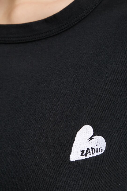 Bavlněné tričko ZADIG&VOLTAIRE JWTS02781.11 černá