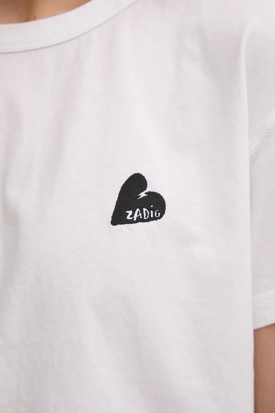 ZADIG&VOLTAIRE t-shirt bawełniany JWTS02781.107 biały