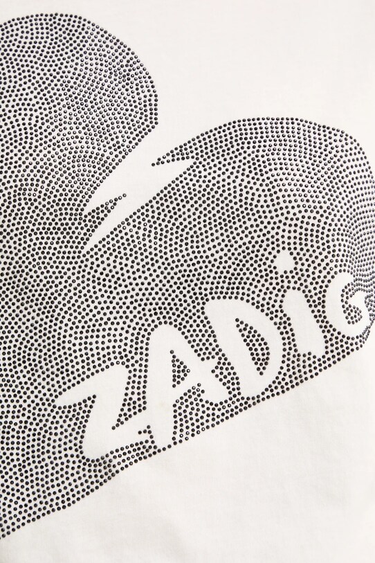 ZADIG&VOLTAIRE t-shirt bawełniany JWTS02782.103 beżowy