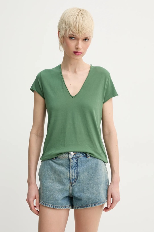 Oblečení Bavlněné tričko ZADIG&VOLTAIRE JWTS02786.330 zelená