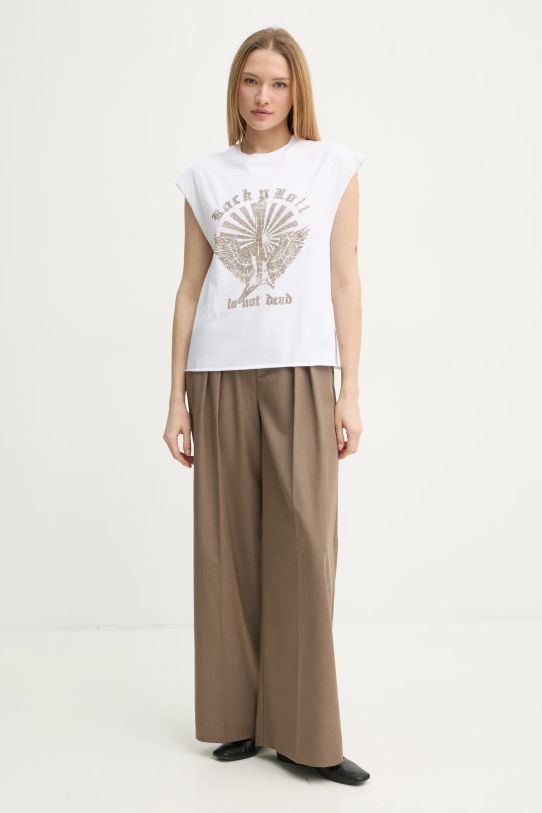 Bavlněné tričko ZADIG&VOLTAIRE JWTT01265.107 bílá SS25