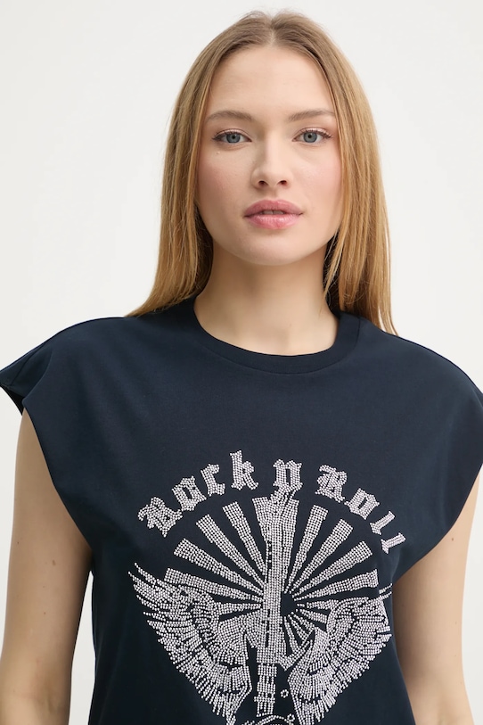 ZADIG&VOLTAIRE tricou din bumbac bleumarin JWTT01265.404