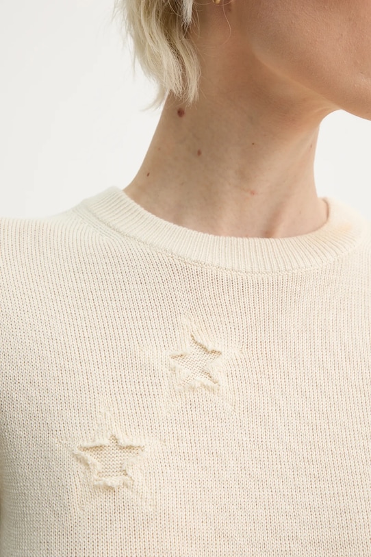 ZADIG&VOLTAIRE sweter z domieszką jedwabiu KWSW02691.102 beżowy