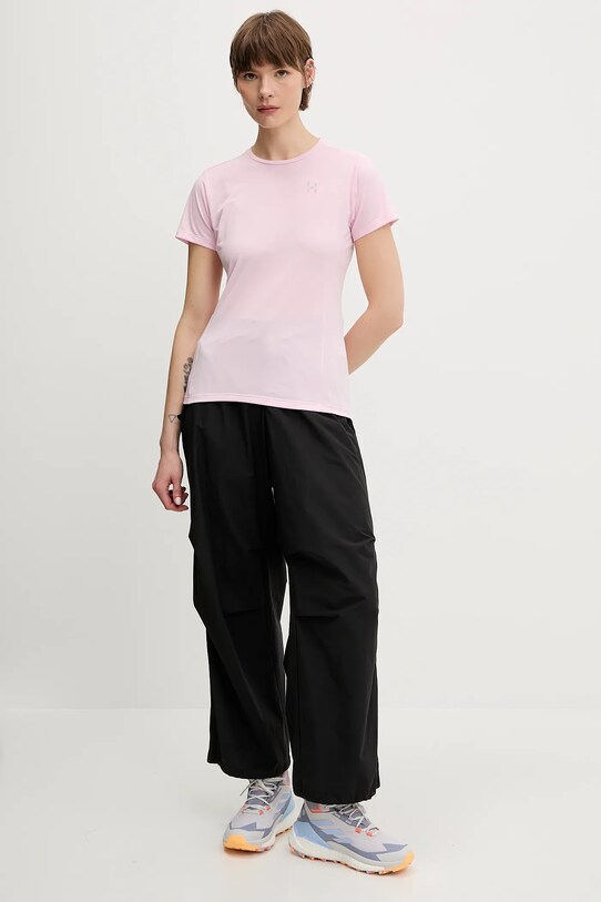 Haglöfs t-shirt sportowy L.I.M 607859 różowy SS25