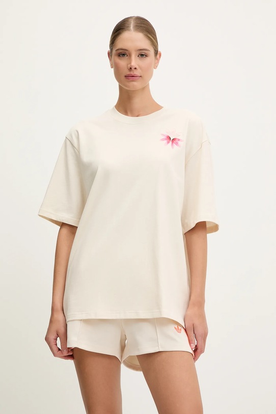 Îmbrăcăminte adidas Originals tricou din bumbac GFX Tee KC0678 bej